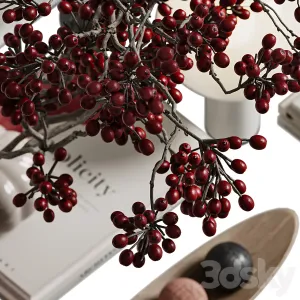 Branches with berries decor set