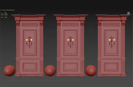 Boiserie classic panels decorative crafts wood sconce
