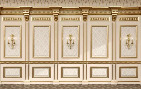 Boiserie classic panels decorative crafts wood sconce
