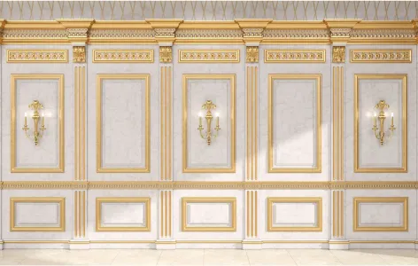 Boiserie classic panels decorative crafts wood sconce