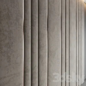 Dirty beige velvet panel