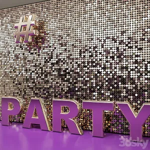 Sequins decorative wall