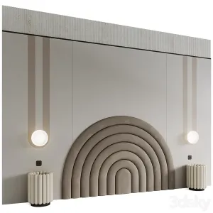 Headboard with Solaris Pushbutton Switch by Meljac