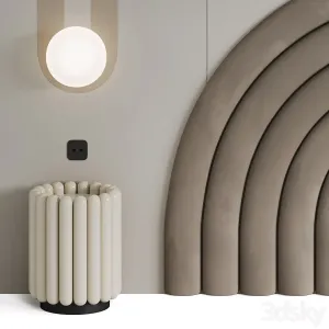 Headboard with Solaris Pushbutton Switch by Meljac