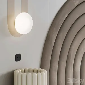 Headboard with Solaris Pushbutton Switch by Meljac