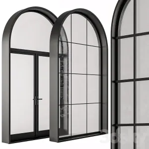 Black Modern Arched Window Windows Set