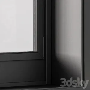 Black Modern Arched Window Windows Set