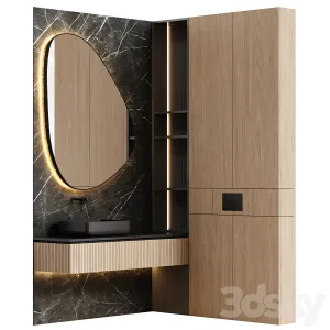 Bathroom furniture in a modern minimalist