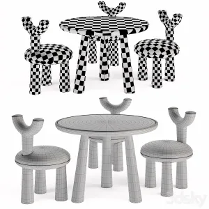 Children table chairs by flow