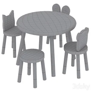 Nico yeye round kids table chairs by pottery barn