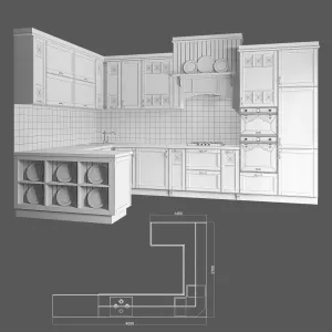 Kitchen Lores with facades Provence