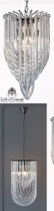 Chandelier Retro Frozen Glass