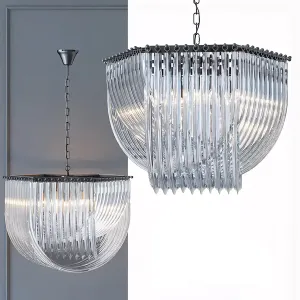Chandelier Retro Frozen Glass Chandelier 2