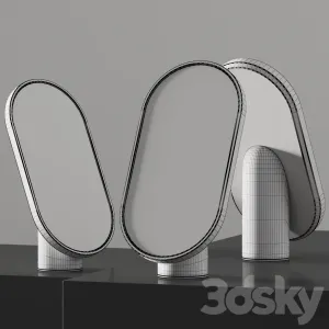Tre Product Woodturn Table Mirrors