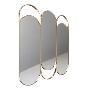 Triple Mirror in Brass Alama La Redoute