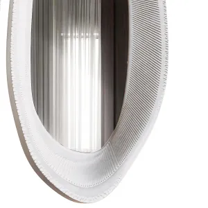 White Papier Mashe Mirror