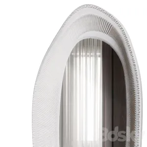 White Papier Mashe Mirror