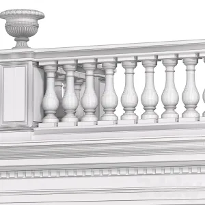 Classic Balcony with Balustrade