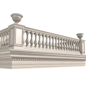 Classic Balcony with Balustrade