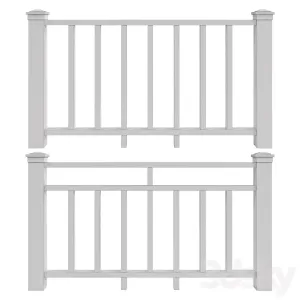 Set of Handrails Terrace Railing