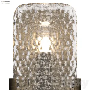 Crate Barrel Belmont Double Bulb Glass Wall Sconce