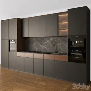 Kitchen Modern Black Wood