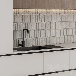 Kitchen Modern White Wood