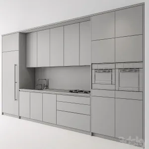Kitchen Modern White Wood Cabinets