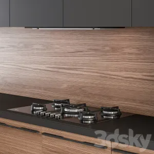 Kitchen Modern Wooden Black