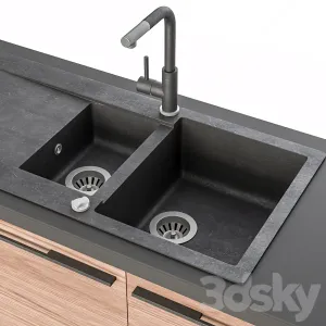 Kitchen Modern Wooden Black