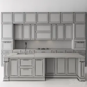 Kitchen Neo Classic Navy Blue White Set