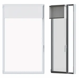 White Window With Roller Blind