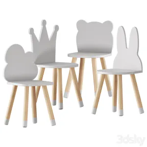 FUN Wooden Kids Table Chairs Set