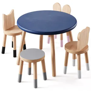 Nico Yeye Round Kids Table Chairs by Pottery Barn