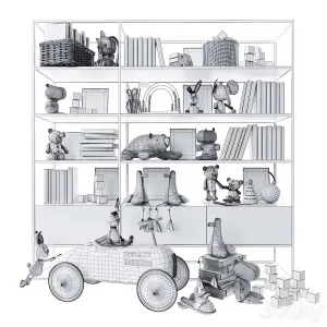 Rack With Toys Books