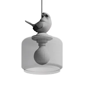 Hanging Lamp Provence Bird Pendant