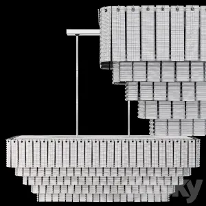 Restoration Hardware SIRENE LINEAR CHANDELIER Brass Clear Glass