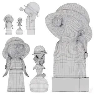 Bubble Blowing Figurine Statue