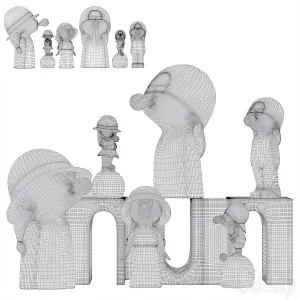Bubble Blowing Figurine Statue 2