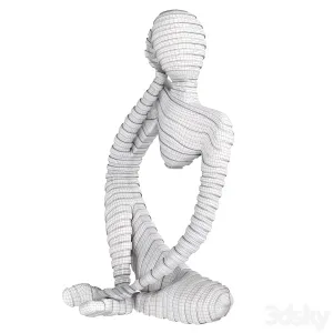 Ethnic Statuette of A Woman From Travertine