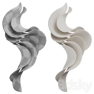 Wall Sculpture Abstract Wave Vasso Fragkou