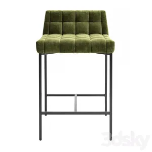 CB Gabe Pesto Tufted Low Back Counter Stool