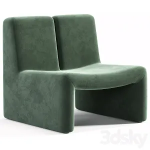 Dario Green Boucle Accent Chair By CB