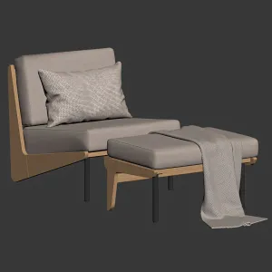 Kinney Teak Lounge Chair by Crate Barrel