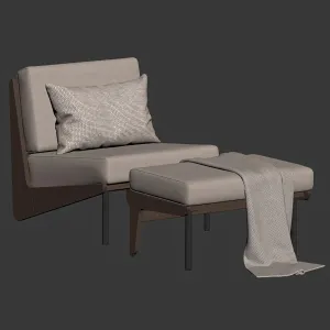 Kinney Teak Lounge Chair by Crate Barrel