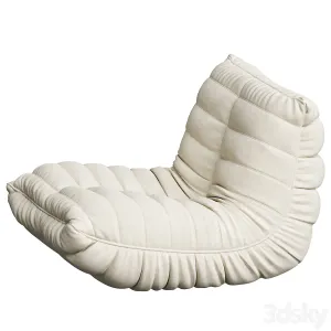 Suede Armless Bean Bag Chair Lounger by Trule