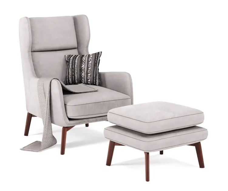 Ryder Velvet ArmChair By Adjustable Color