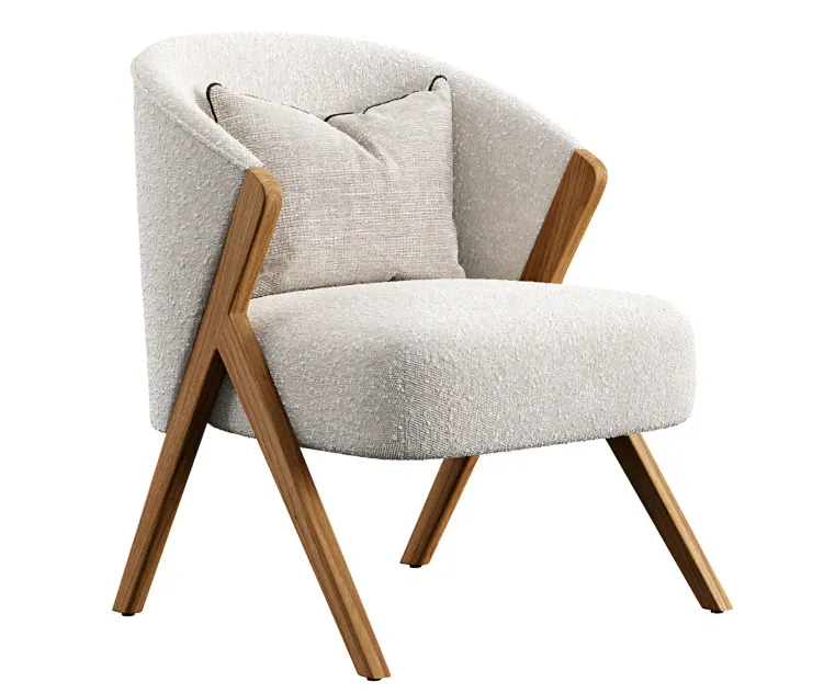 Zara Home The Armchair Upholstered in Boucle Fabric