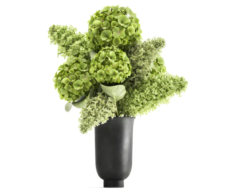 Beautiful modern bouquet of green flowers