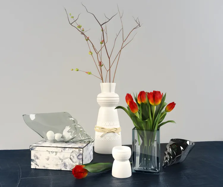 Decorative with tulips